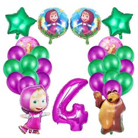 Buy Masha And The Bear Birthday Decorations Masha And The Bear Foil Balloon Masha And The Bear