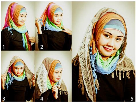 Cara Memakai Jilbab Segi Empat Variasi - Tutorial Memakai ...