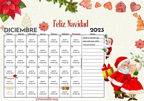 Calendarios Diciembre Para Imprimir Navidad Editable Arteconlili Com En Calendario