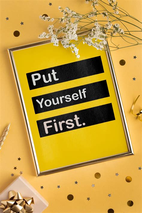Put Yourself First Quote Printquote Printable Wall Art Quote Etsy