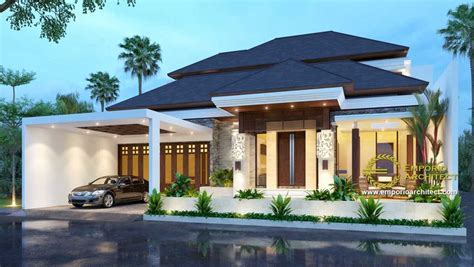 Desain rumah tinggal dengan gaya bali modern yang memiliki luasan 430m2. Photo emporio-architect-desain-rumah-villa-bali-tropis-317 ...