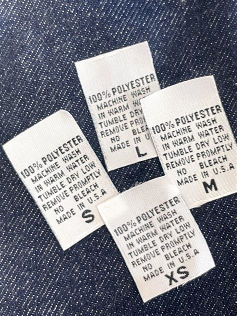 Clothing Care Labels Polyester Washing Instructions Goldstar