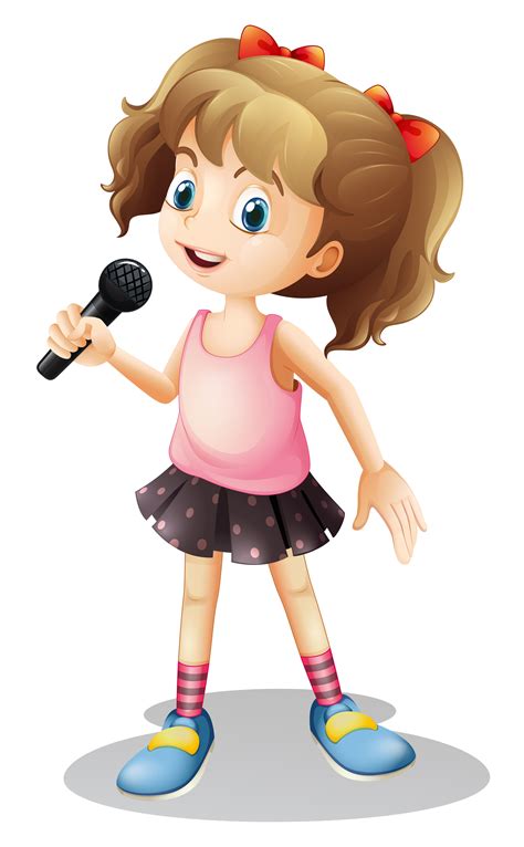 Girl Singing Vector Art Icons And Graphics For Free Download