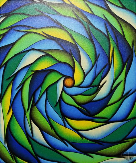 I draw and post my art. Art Lover Place - L'oeuvre Spirale verdoyante et bleutée ...