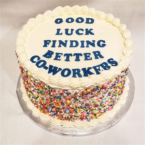 Hilarious Farewell Cakes For People Who Quit Their Jobs Bouncy Mustard