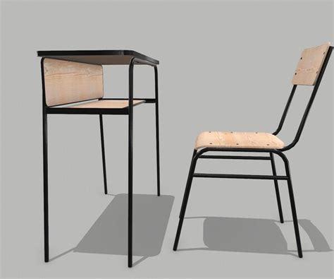 Artstation School Chair And Desk C Game Assets