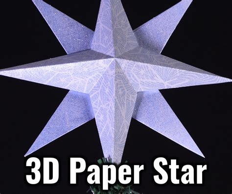 3d Paper Star 6 Steps With Pictures Instructables