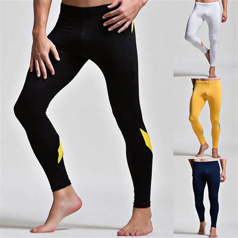 m xl men s print cotton leggings breathable sports leggings thermal long johns underwear autumn