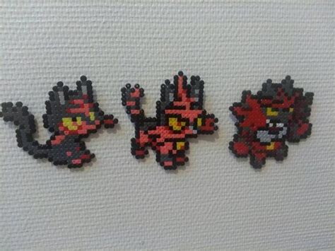 Pokemon soleil et lune sun and moon flamiaou litten fanart. Résultat de recherche d'images pour "flamiaou en perle hama" | Perles hama, Perle, Creations