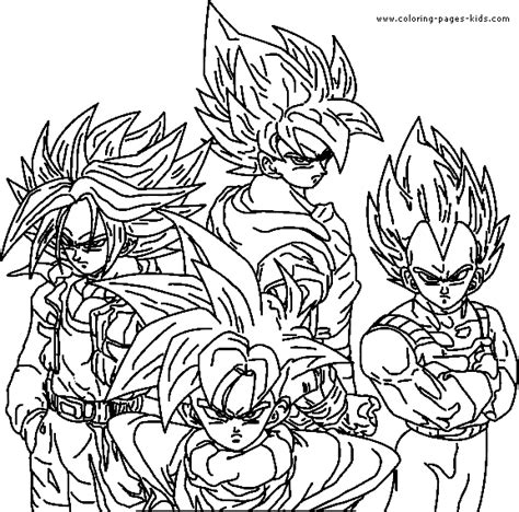 Free Coloring Pages Of Dragon Ball Z Gt