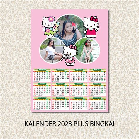 Kalender 2023 Custom Foto Plus Bingkai Kalender Custom Foto Kalender