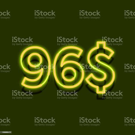Neon Dollars 96 Price Symbol Design Enjoy Special Offer 96 Dollar Sign