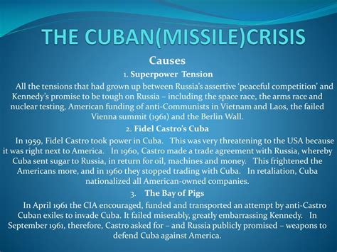 Ppt The Cubanmissilecrisis Powerpoint Presentation Free Download