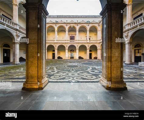 Courtyard Of The University Universita Degli Studi Di Catania Piazza