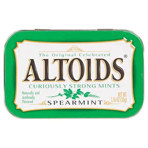 Altoids Spearmint Mints Single Pack 176 Oz Candy Mints