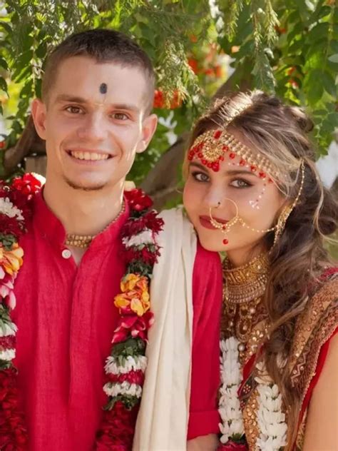 russian couple weds indian style times of india
