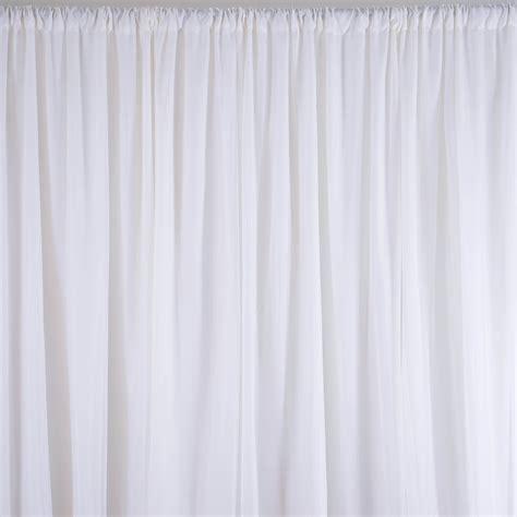 20 Ft X 8 Ft White Fabric Backdrop Wedding Altar Ceremony Curtain