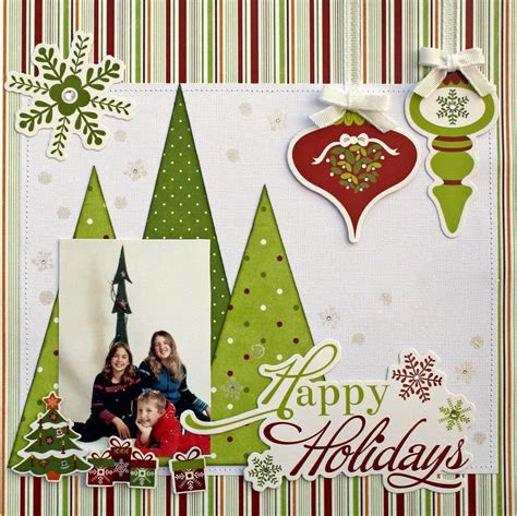Happy Holidays Christmas Scrapbook Layout Using Imaginisce Christmas
