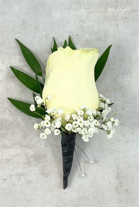 White Rose Boutonniere In Gibbstown Nj