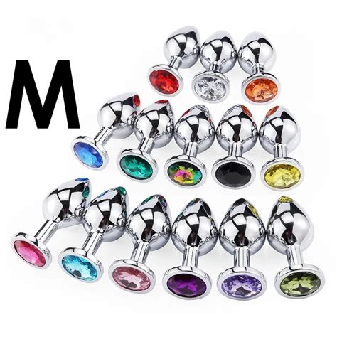 Mini Anal Plug Anal Sex Toys Round Metal Crystal For Women Men Jewelry Butt Plug Small Code
