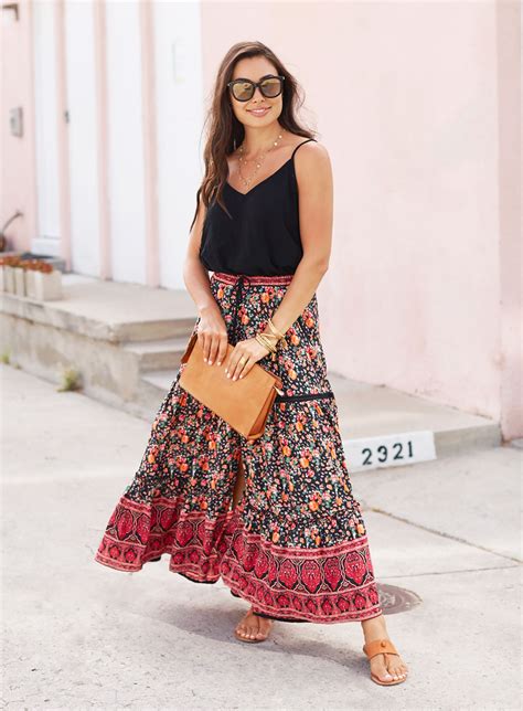 Sydne Style Shows How To Wear The Maxi Skirt Trend With Summer Outfit Ideas By Fashion Blogger