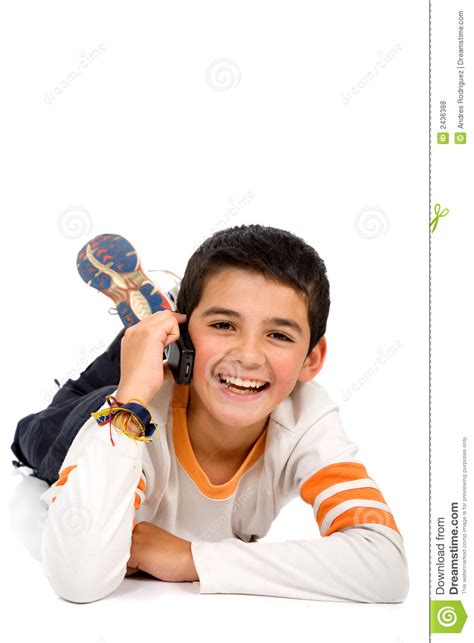 Child talking on the phone stock photo. Image of bright - 2436388