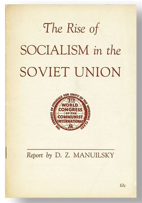 The Rise Of Socialism In The Soviet Union Report On The Results Of
