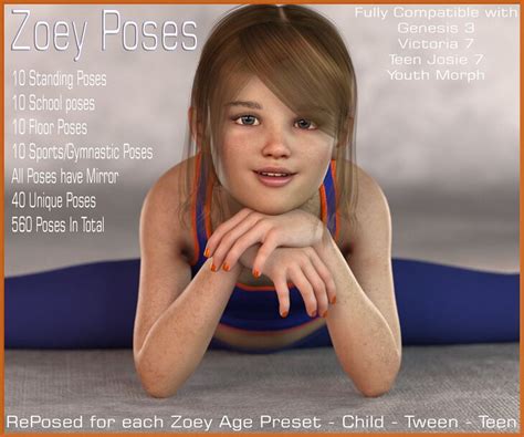 Zoey Poses For Genesis 3 Female Render State