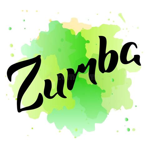 Zumba Card Isolated On White Logo For Dance Studio Zumba Stock Vector