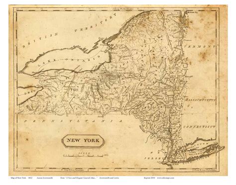 18th Century New York State Map Map