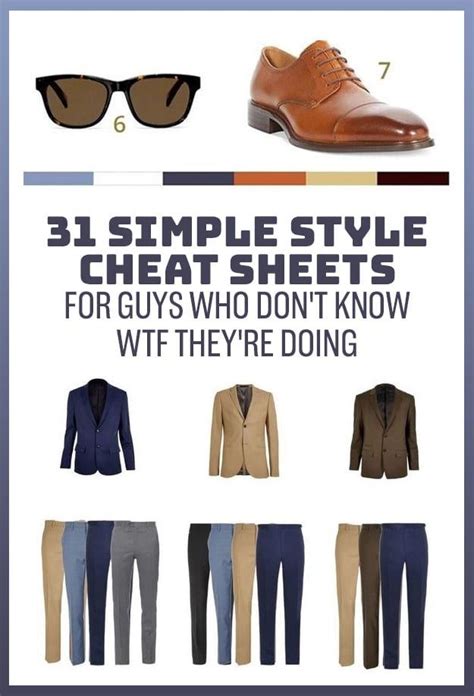 31 Simple Style Cheat Sheets For Guys Who Dont Know Wtf Theyre Doing