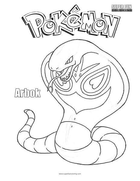 Arbok Pokemon Coloring Page Super Fun Coloring