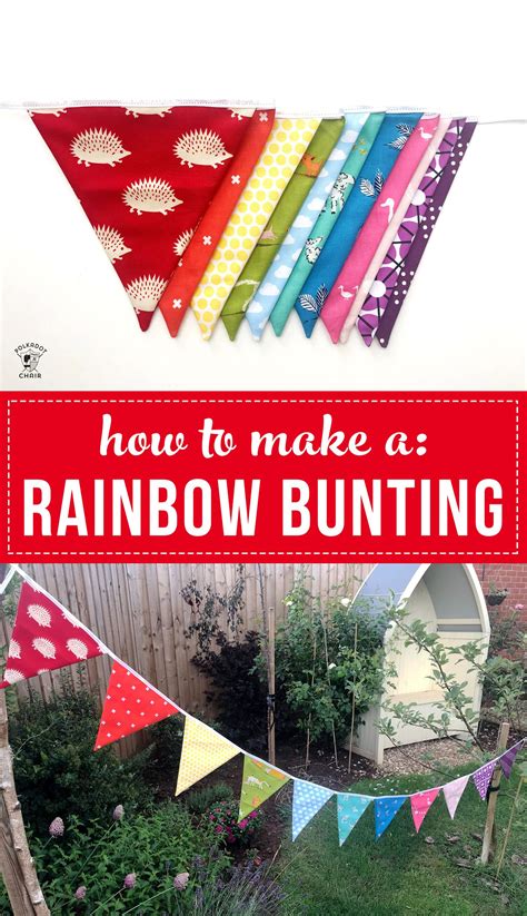 Rainbow Flag Bunting Tutorial And Free Bunting Template Bunting
