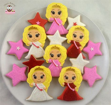 American Girl Cookies, Beauty Pageant cookies, princess cookies, crown cookies, star cookies ...