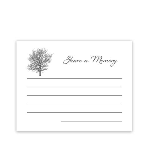 Funeral Cards Share A Memory Template Printable For A Memorial