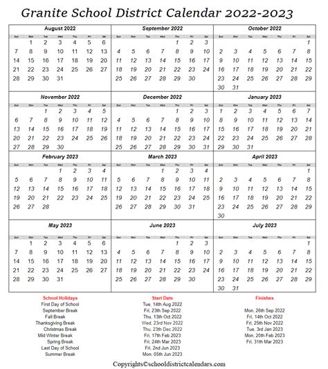 Utah Calendar Holidays School District Calendars