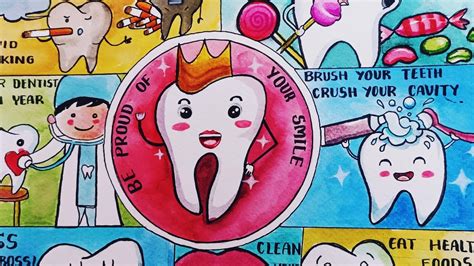 World Oral Health Day Poster Oral Hygiene Day Poster Dental Care Poster Dental Hygiene Drawing