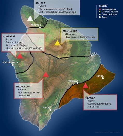 While Kilauea Erupts Here The Status Of The Other 4 Volcanoes On Big