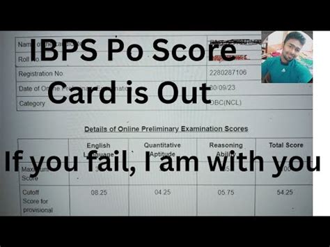 Ibps Po Prelims Score Card Is Out Ibps Po Sbi Po Youtube