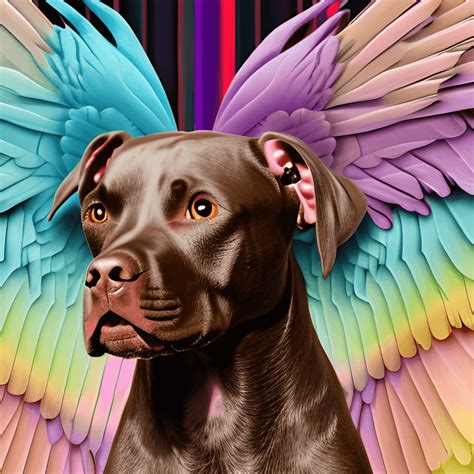 Pitbull With Angel Wings · Creative Fabrica