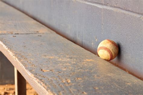 Old Baseball On Dugout Bench Stock Photo Download Image Now Istock