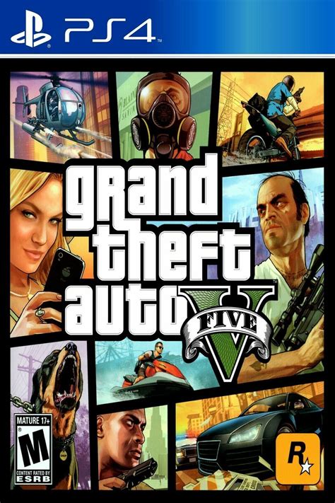 Grand Theft Auto V Gta5 Ps4 Game Poster Multiple Sizes 11x17 24x36 Ebay