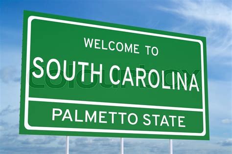 Welcome To South Carolina State Concept Stock Image Colourbox