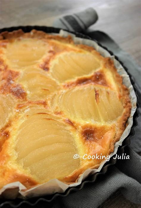 COOKING JULIA TARTE AU FLAN AUX POIRES LÉGÈRE