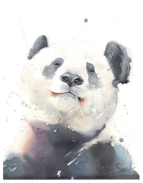 Watercolor Giant Panda Bear Print Artist Eric Sweet Etsy Panda Bear