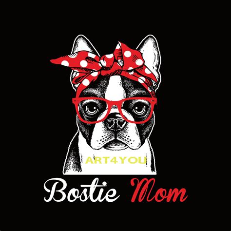Boston Terrier Mom Png Design Boston Mom Png Boston Terriers Etsy