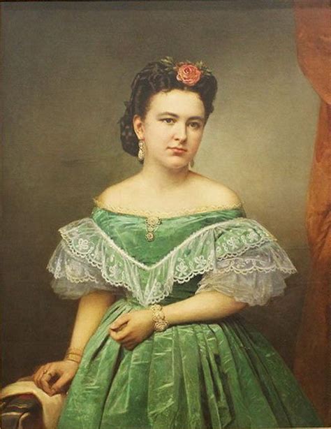 Grosse Theodor Mrs Agnes Jordan 1865 Винтаж девушки Кринолин Наряды