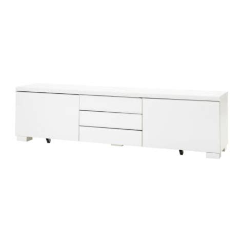 Can be placed anywhere in the room because the back is finished. BESTÅ BURS TV bench - high-gloss white - IKEA