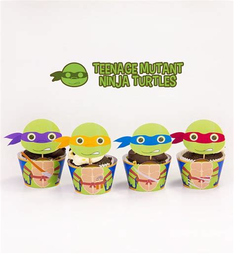 Teenage Mutant Ninja Turtles Inspired Cupcake Toppers By Elmarron 7 99