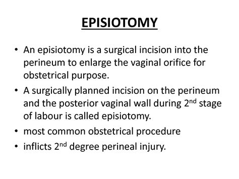 Solution Episiotomy Ppt Studypool